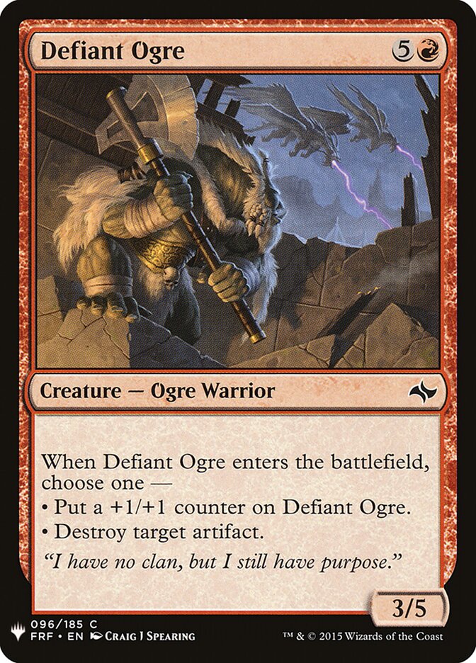 Defiant Ogre — The List FRF-96/5581