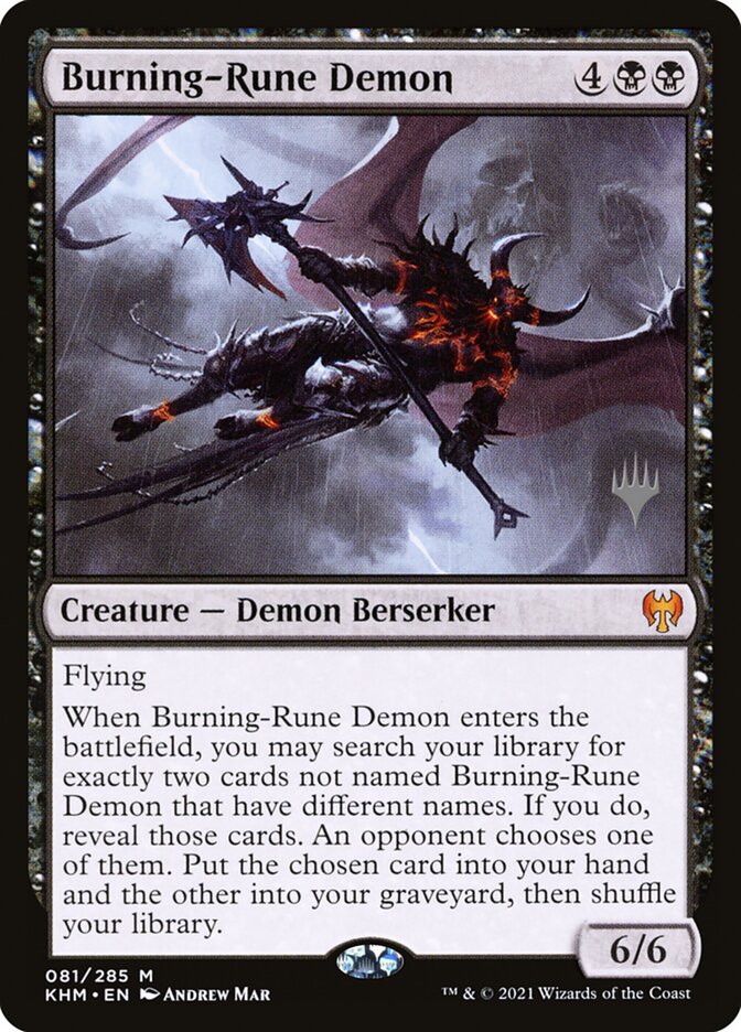Burning-Rune Demon — Kaldheim Promos 81p/158