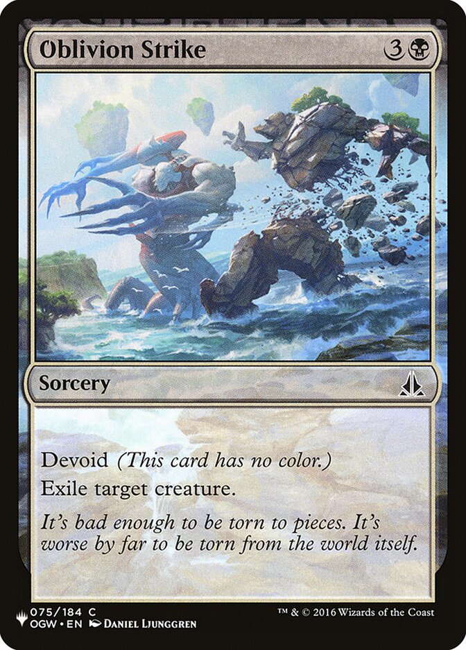 Oblivion Strike — The List OGW-75/5581