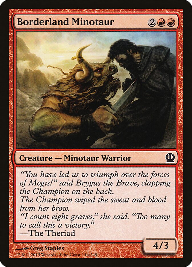 Borderland Minotaur — Theros 114/249
