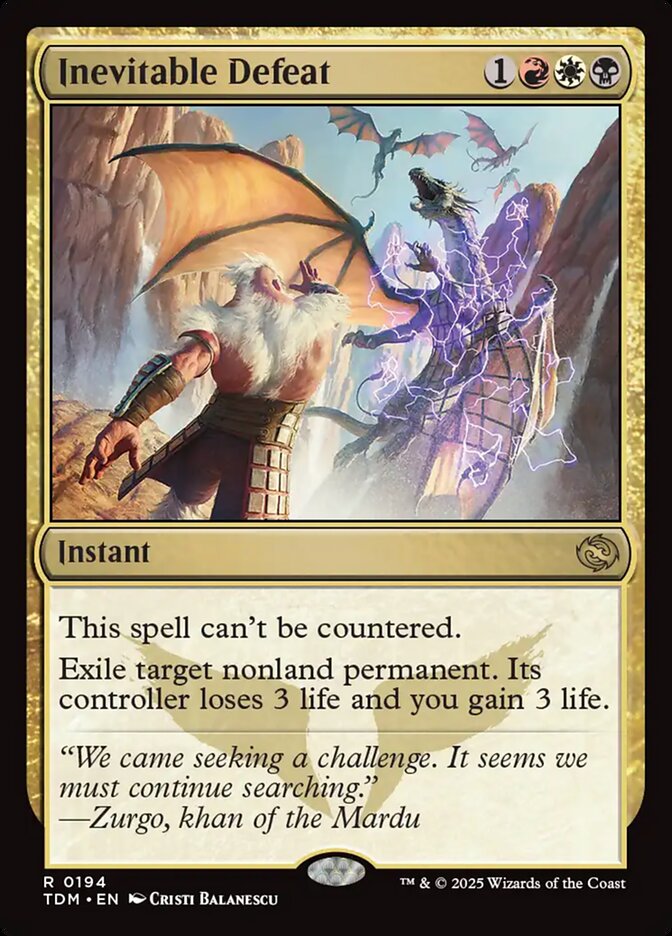 Inevitable Defeat — Tarkir: Dragonstorm 194/427
