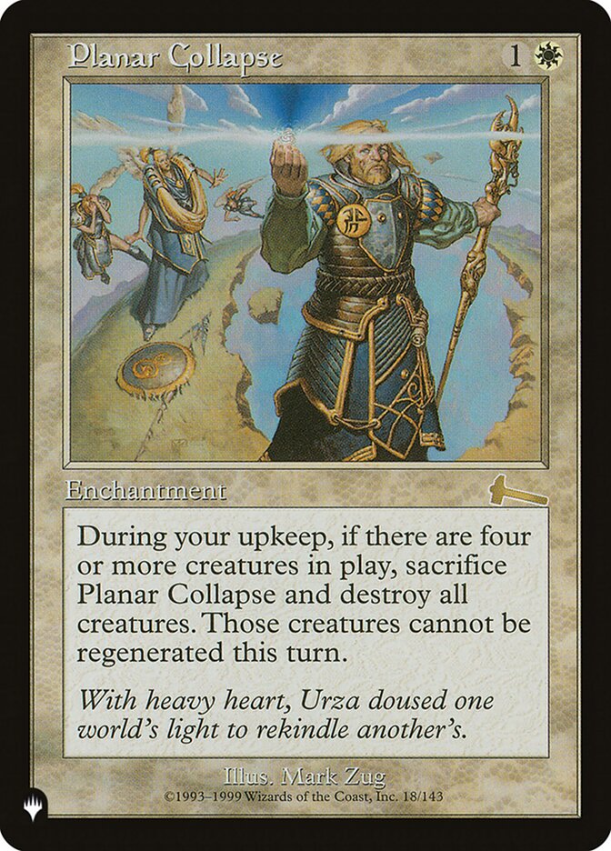 Planar Collapse — The List ULG-18/5581