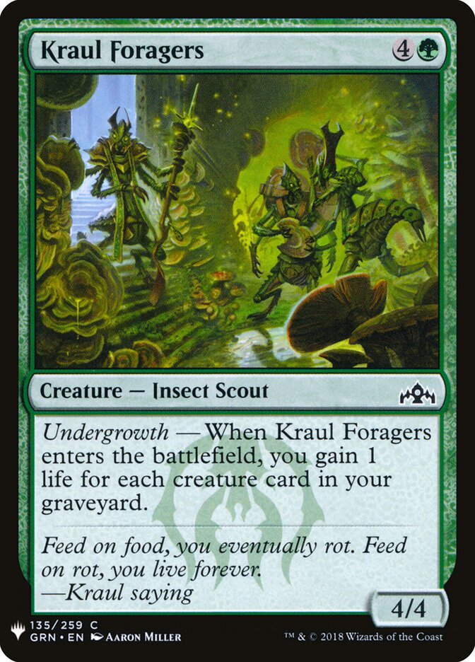 Kraul Foragers — The List GRN-135/5581