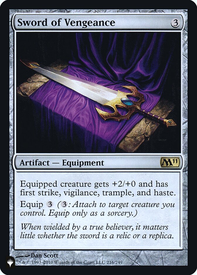 Sword of Vengeance — The List M11-216/5581