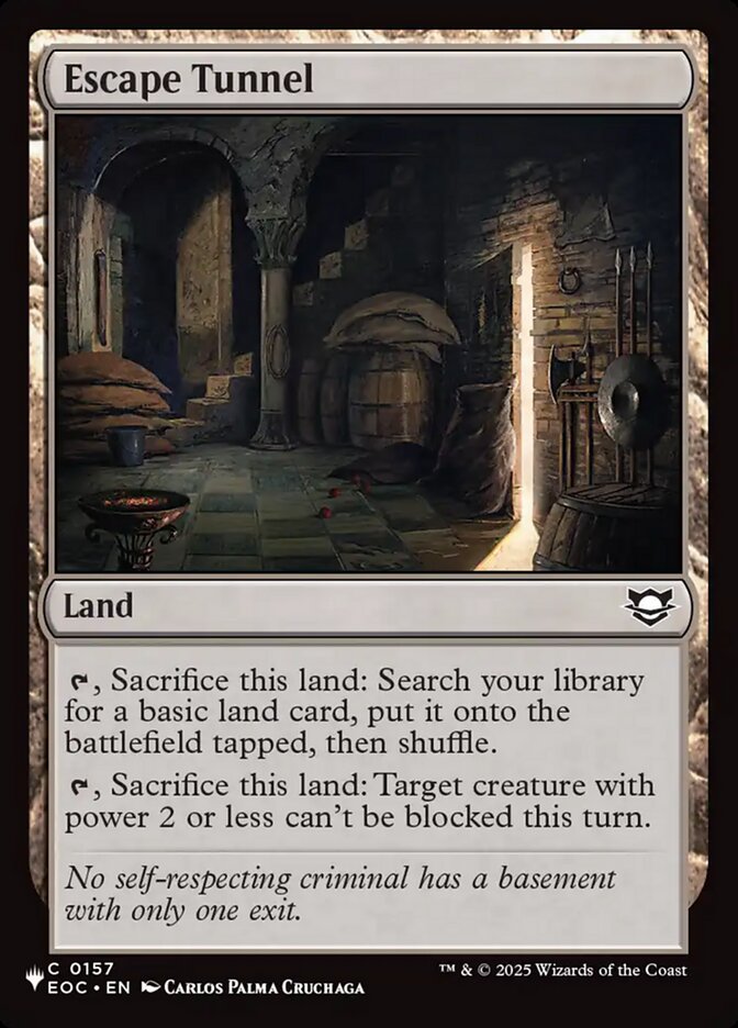 Escape Tunnel — The List EOC-157/5581