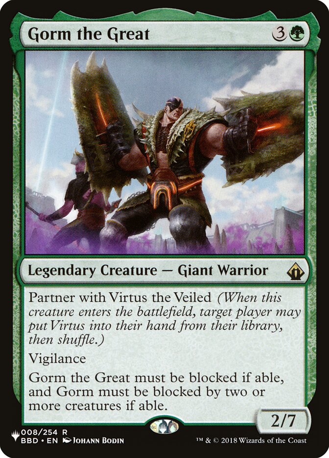 Gorm the Great — The List BBD-8/5581