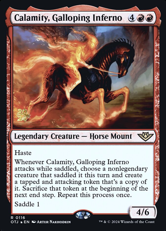 Calamity, Galloping Inferno — Outlaws of Thunder Junction Promos 116s/160