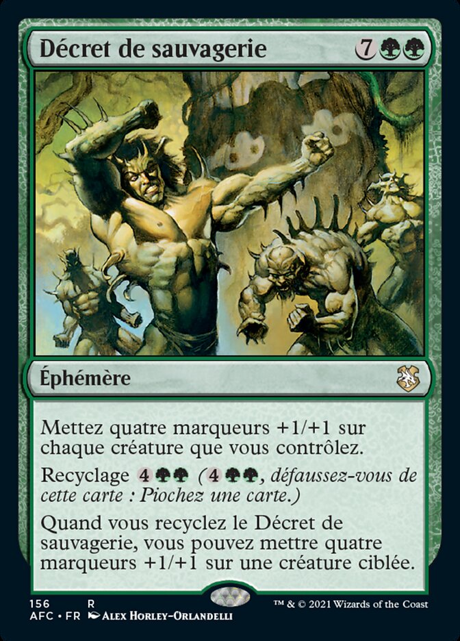 Décret de sauvagerie — Forgotten Realms Commander 156/331