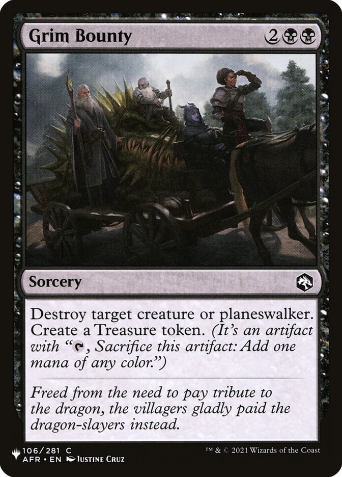 Grim Bounty — The List AFR-106/5581