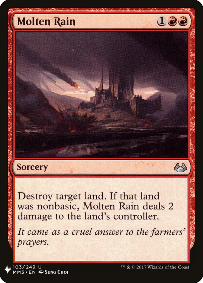 Molten Rain — The List MM3-103/5581