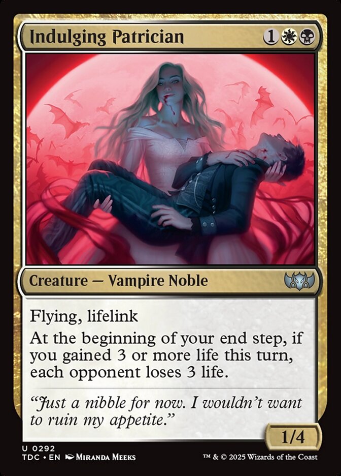 Indulging Patrician — Tarkir: Dragonstorm Commander 292/413