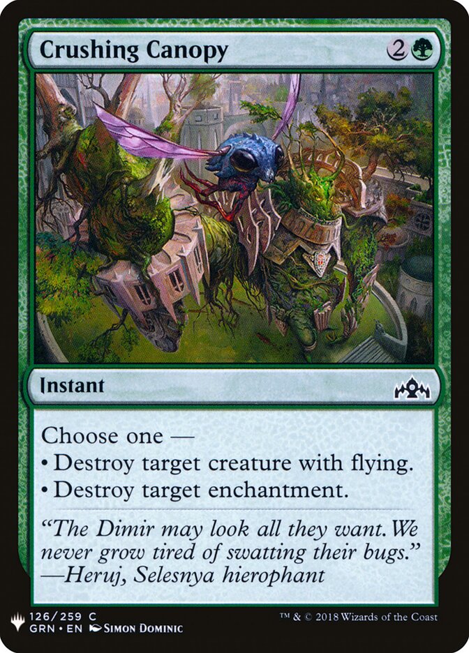 Crushing Canopy — The List GRN-126/5581