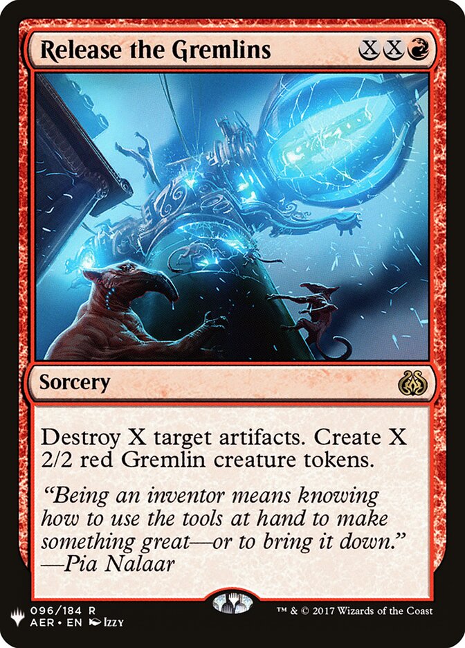 Release the Gremlins — The List AER-96/5581