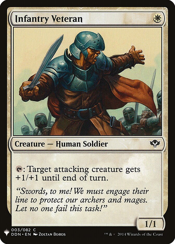 Infantry Veteran — The List DDN-3/5581