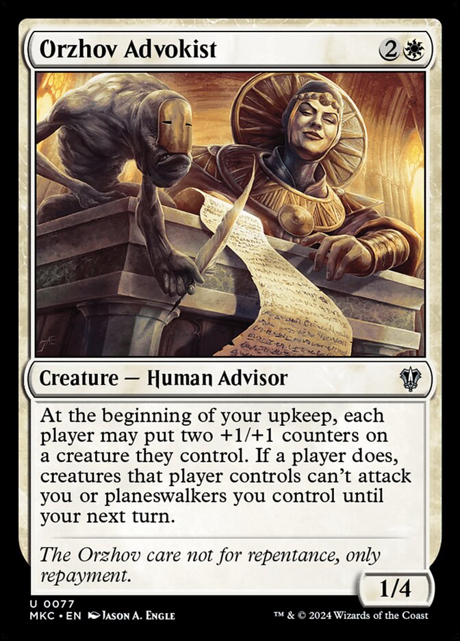 Orzhov Advokist — Murders at Karlov Manor Commander 77/358