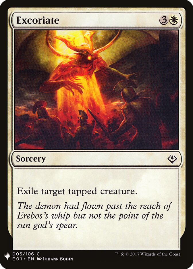 Excoriate — The List E01-5/5581