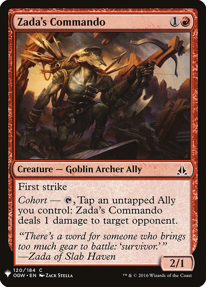 Zada's Commando — The List OGW-120/5581