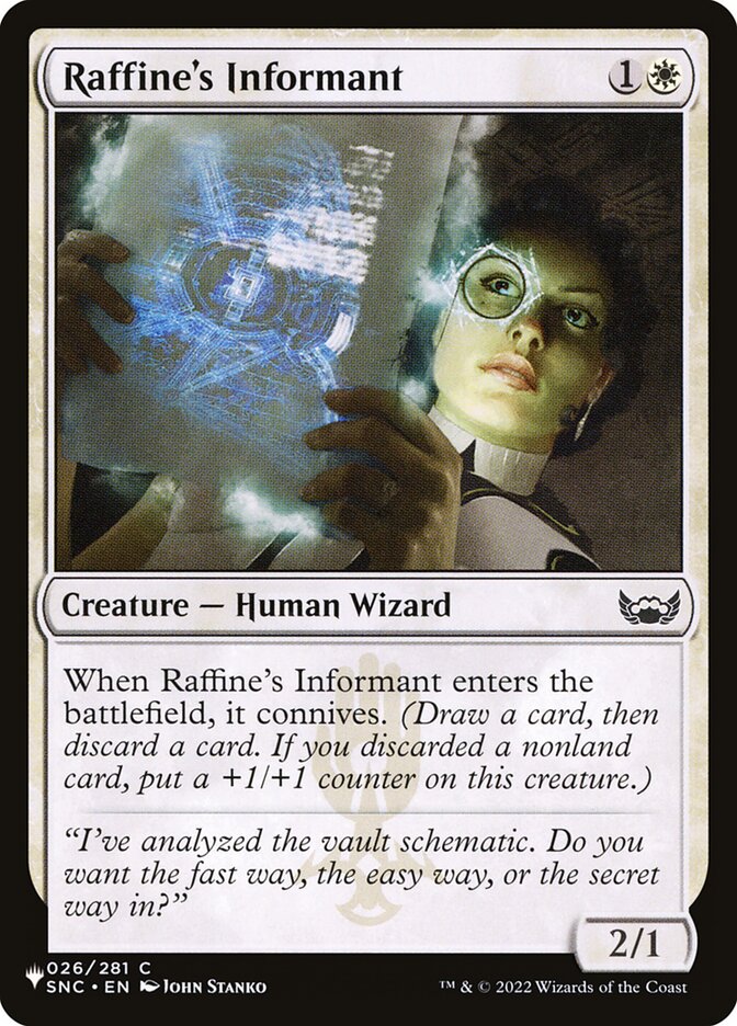 Raffine's Informant — The List SNC-26/5581