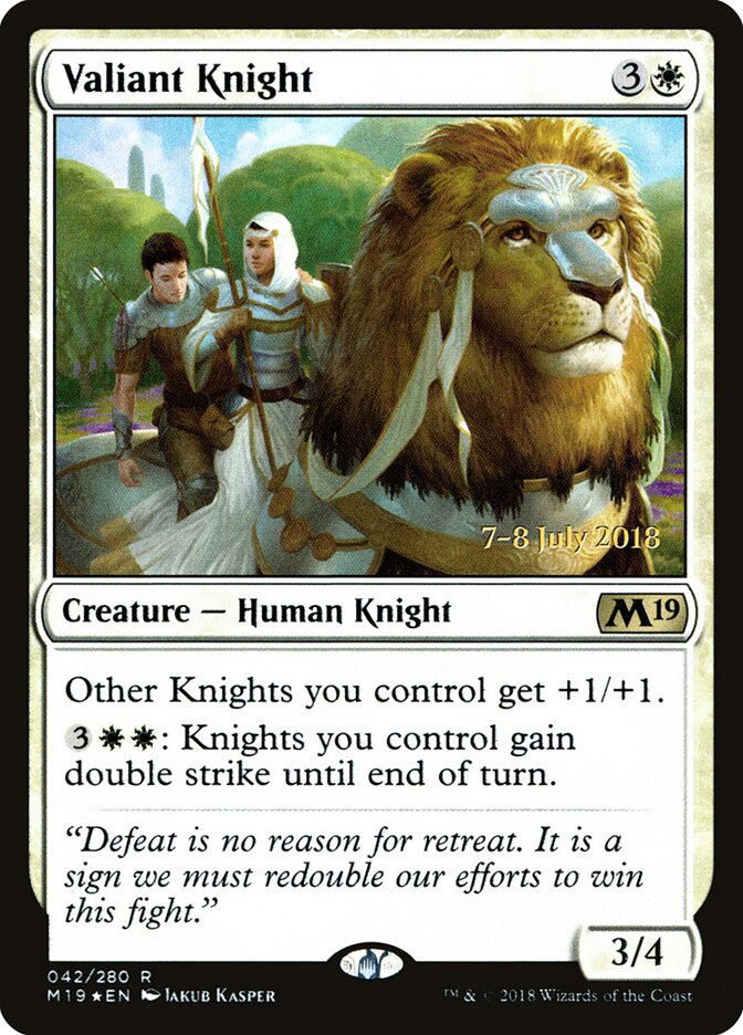 Valiant Knight — Core Set 2019 Promos 42s/95