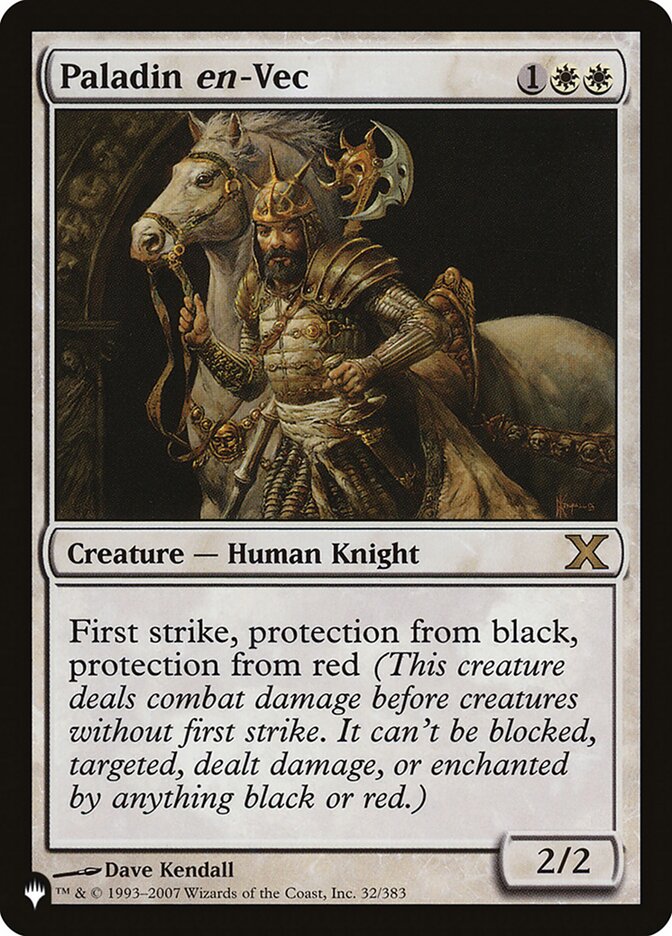 Paladin en-Vec — The List 10E-32/5581