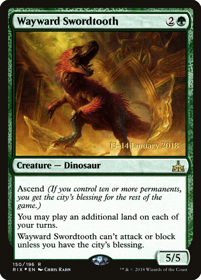 Wayward Swordtooth — Rivals of Ixalan Promos 150s/98