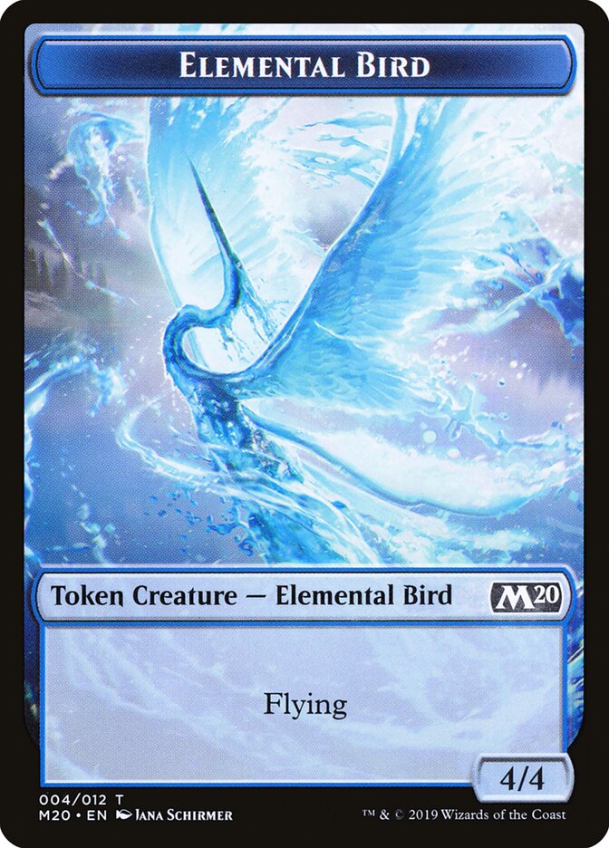 Elemental Bird — Core Set 2020 Tokens 4/12