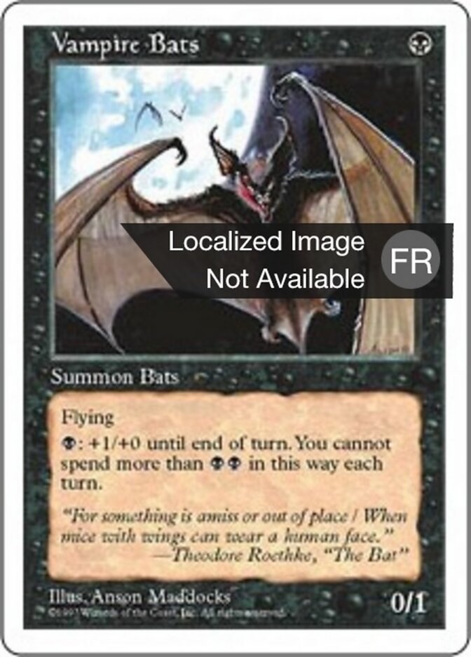 Chauves-souris vampire — Fifth Edition 202/455