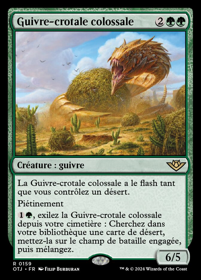 Guivre-crotale colossale — Outlaws of Thunder Junction 159/374