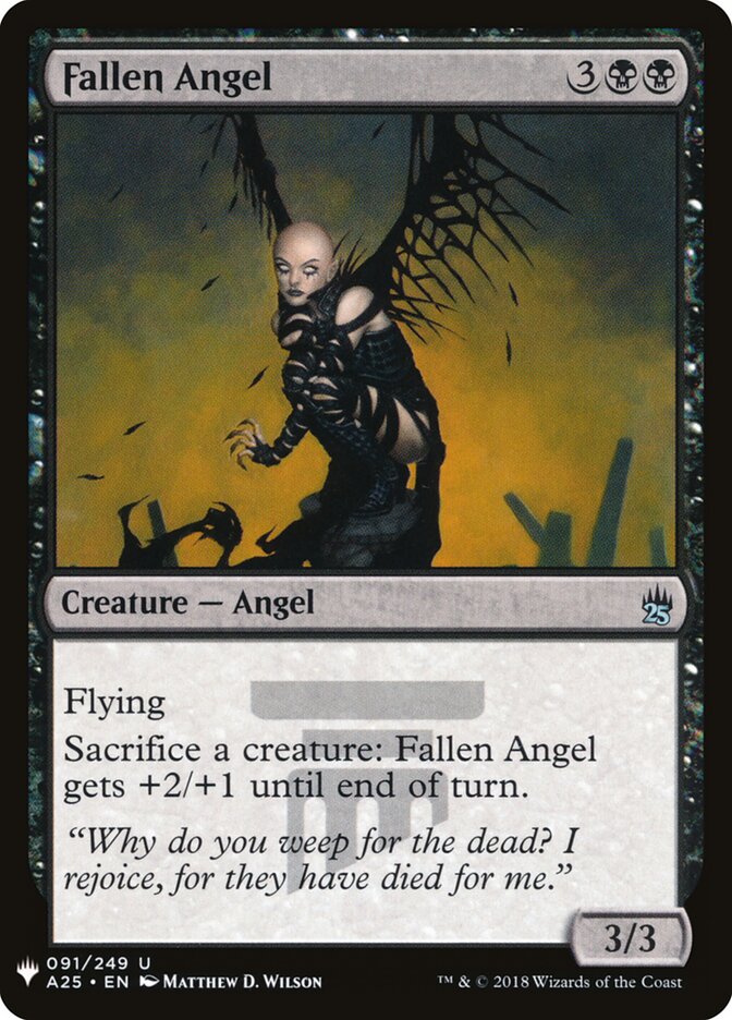 Fallen Angel — The List A25-91/5581
