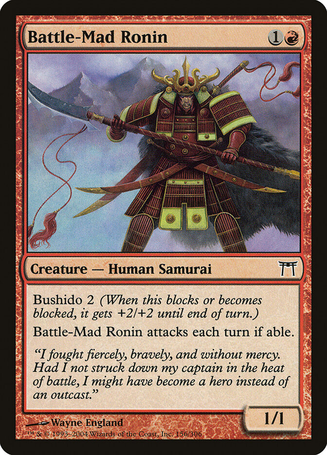 Battle-Mad Ronin — Champions of Kamigawa 156/307