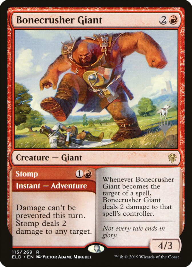 Bonecrusher Giant // Stomp — Throne of Eldraine Promos 115p/138