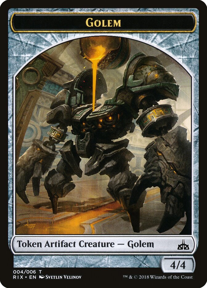 Golem — Rivals of Ixalan Tokens 4/7