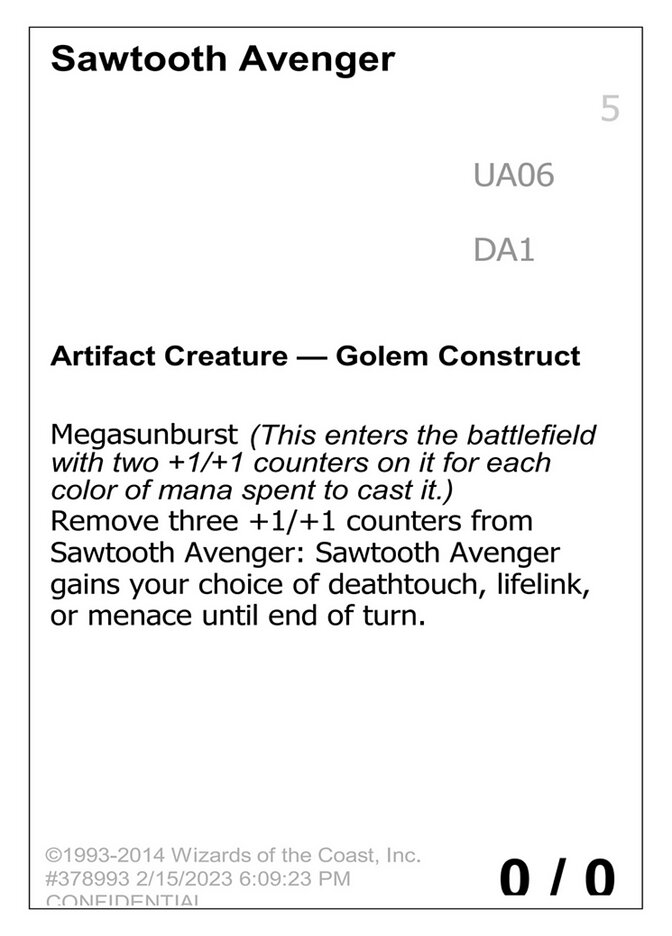 Sawtooth Avenger — Unknown Event UA06b/512