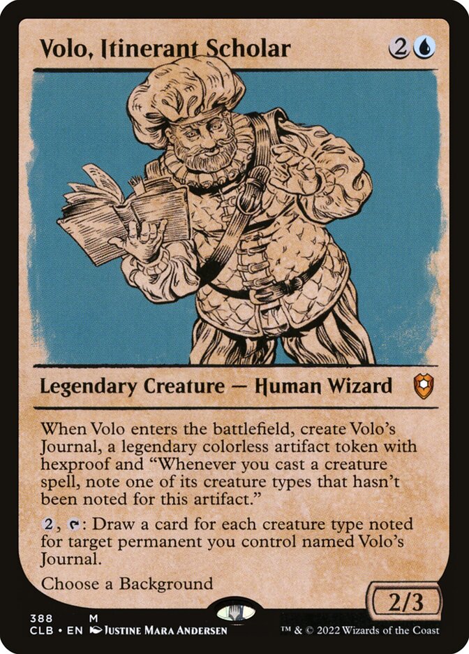 Volo, Itinerant Scholar — Commander Legends: Battle for Baldur's Gate 388/936