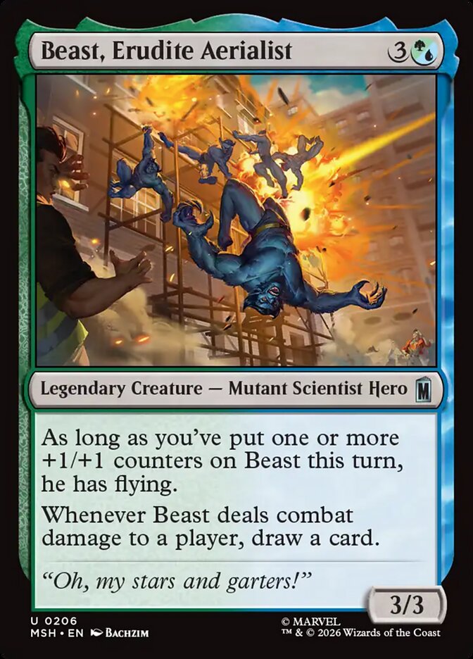 Beast, Erudite Aerialist — Marvel Super Heroes 206/453
