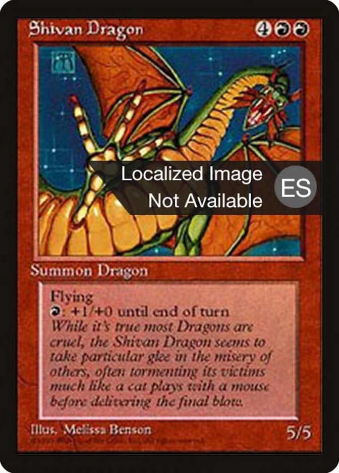Shivan Dragon — Fourth Edition Foreign Black Border 220/378