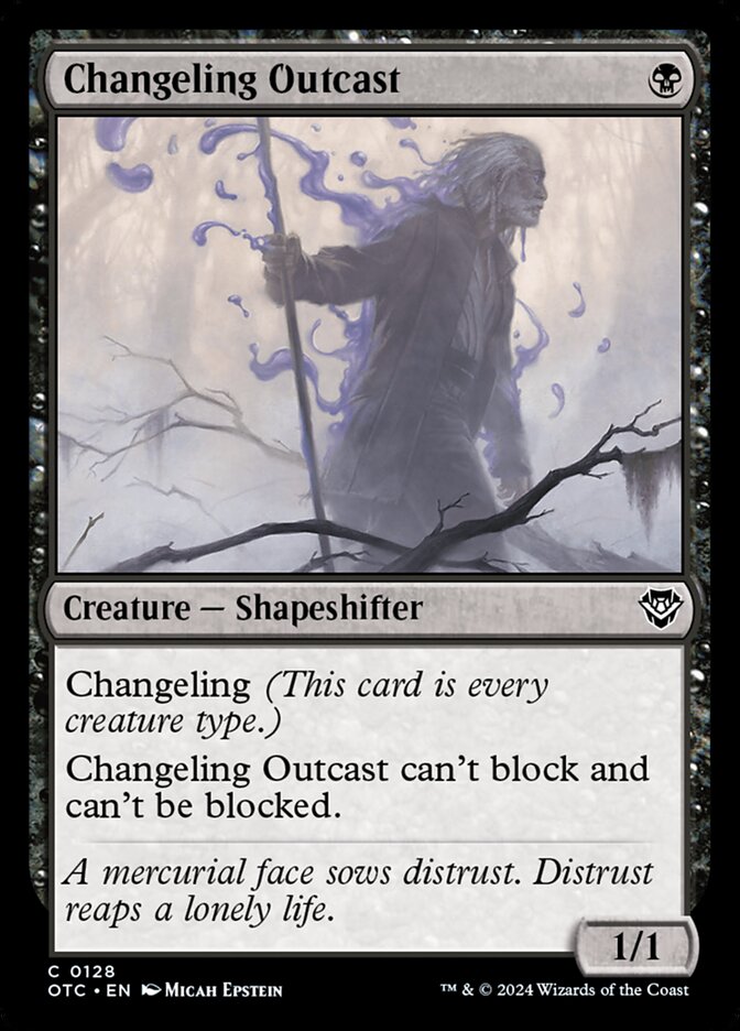 Changeling Outcast — Outlaws of Thunder Junction Commander 128/342