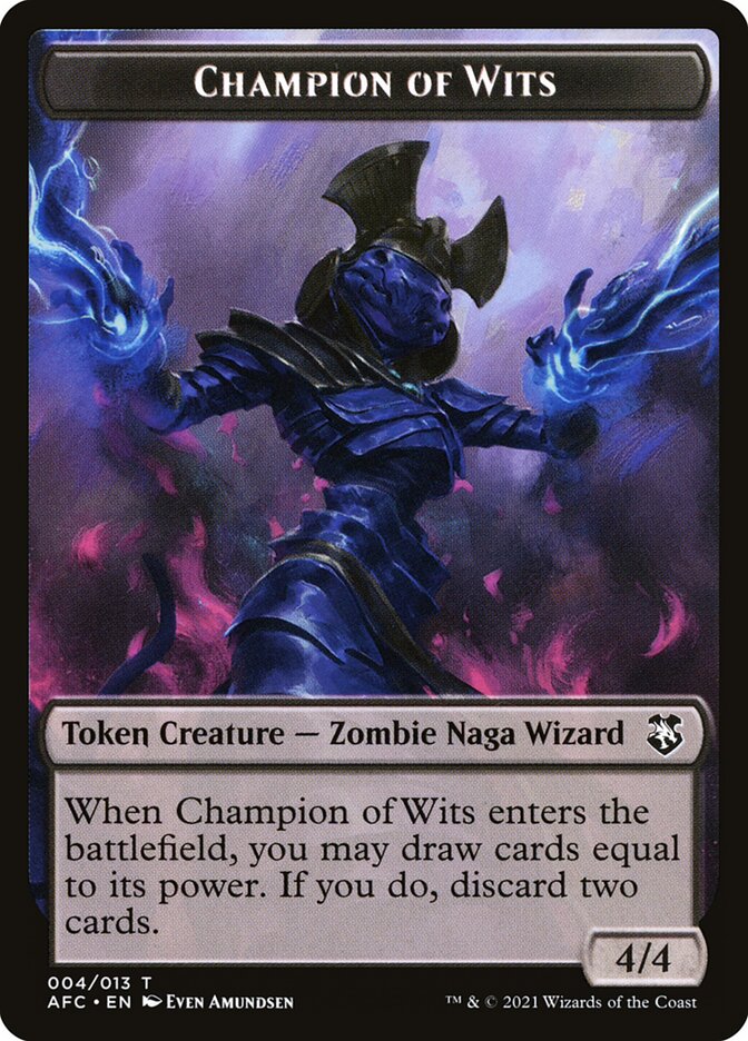 Champion of Wits — Forgotten Realms Commander Tokens 4/13
