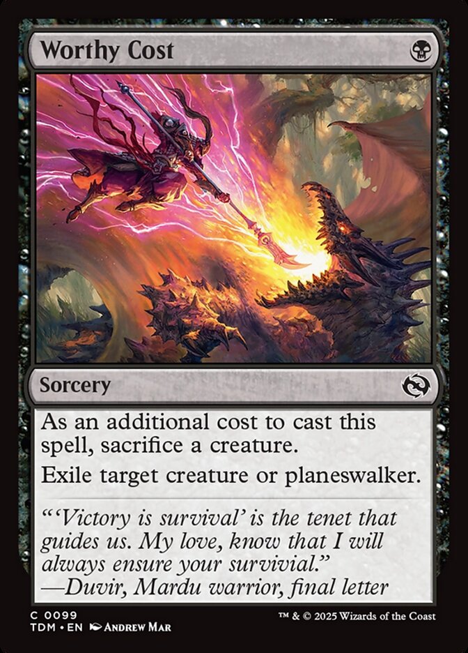 Worthy Cost — Tarkir: Dragonstorm 99/427