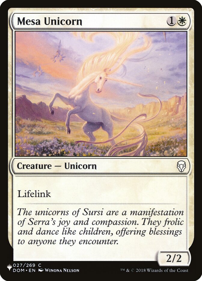 Mesa Unicorn — The List DOM-27/5581