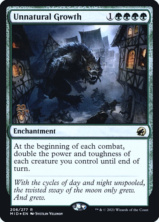 Unnatural Growth — Innistrad: Midnight Hunt Promos 206s/155