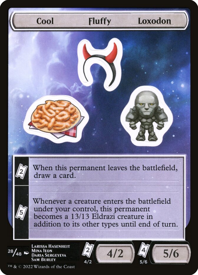 Cool Fluffy Loxodon — Unfinity Sticker Sheets 28/48