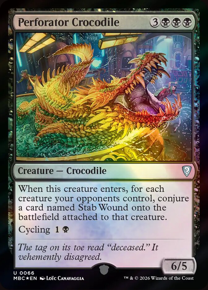 Perforator Crocodile — Mystery Booster Commander Edition 66/80
