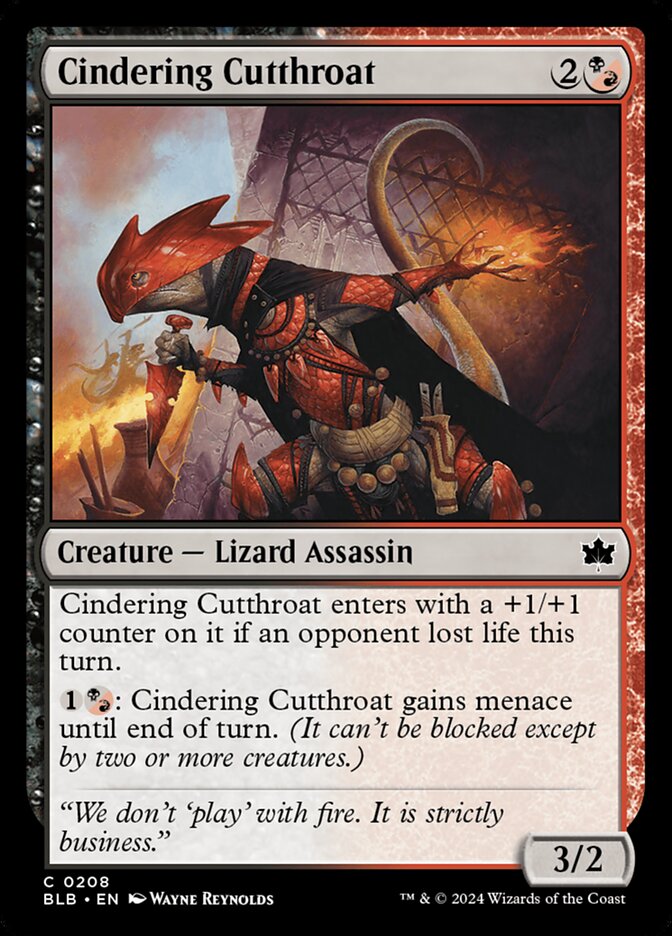 Cindering Cutthroat — Bloomburrow 208/398