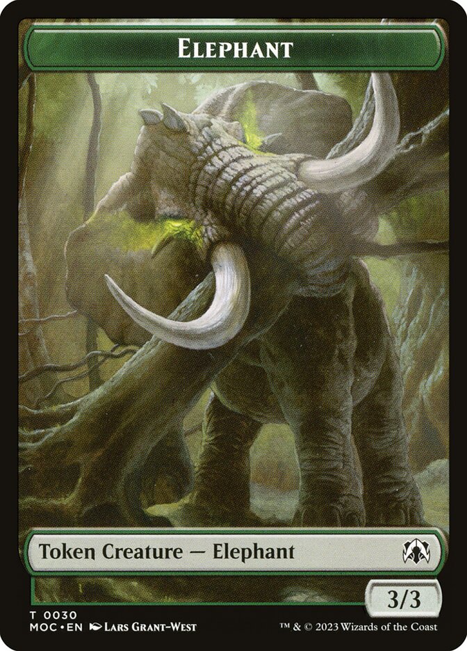 Elephant — March of the Machine Commander Tokens 30/46