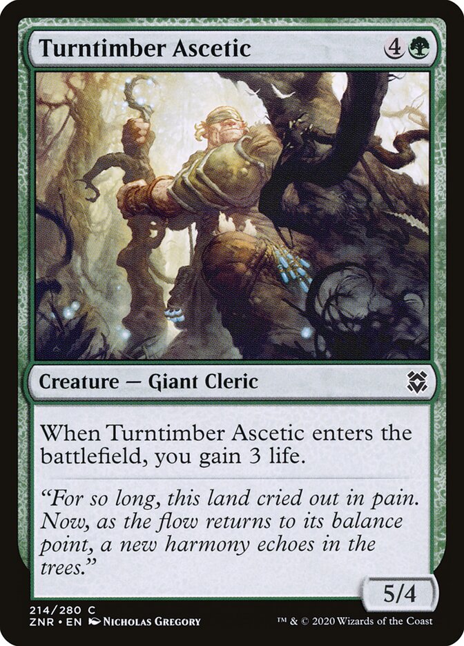 Turntimber Ascetic — Zendikar Rising 214/406