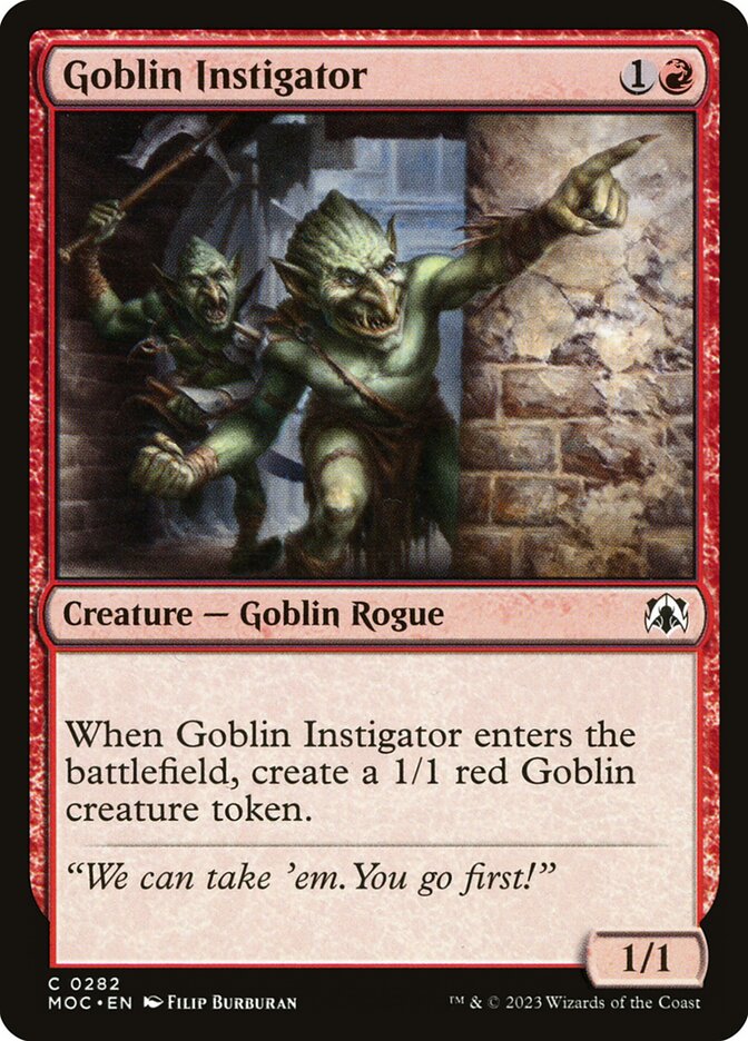 Goblin Instigator — March of the Machine Commander 282/450