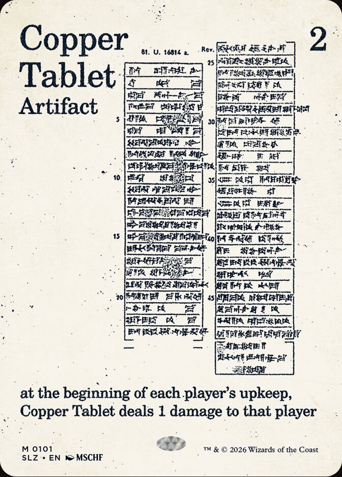 Copper Tablet — The Zeta Set 101/363
