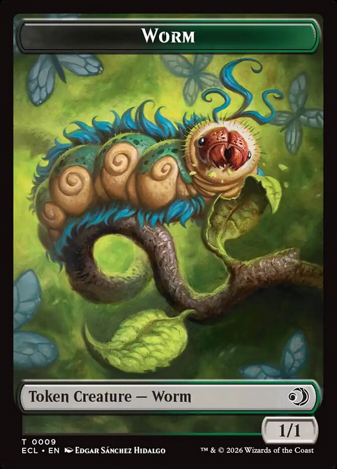 Worm — Lorwyn Eclipsed Tokens 9/13