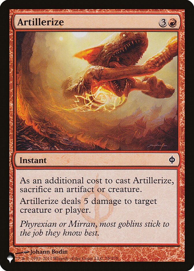Artillerize — The List NPH-79/5581